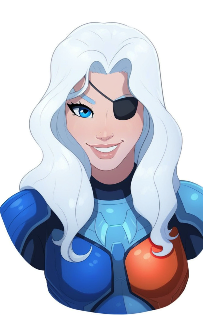 00133-_lora_Ravager_1__1girl,solo,long hair,smile,white background,white hair, armor,lips,bodysuit, one eyepatch, blue eyes.png